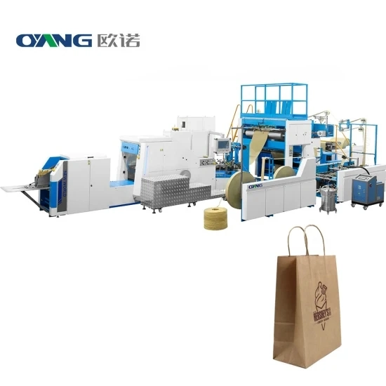 Entièrement automatique Sos Popcorn Kfc Roll Feeding Paper Bag Making Machine